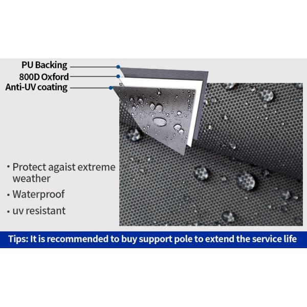 Boat Cover 800D Marine Grade Polyester Canvas Trailerable Full Size Boat Cover for V-Hull Runabouts Outboards