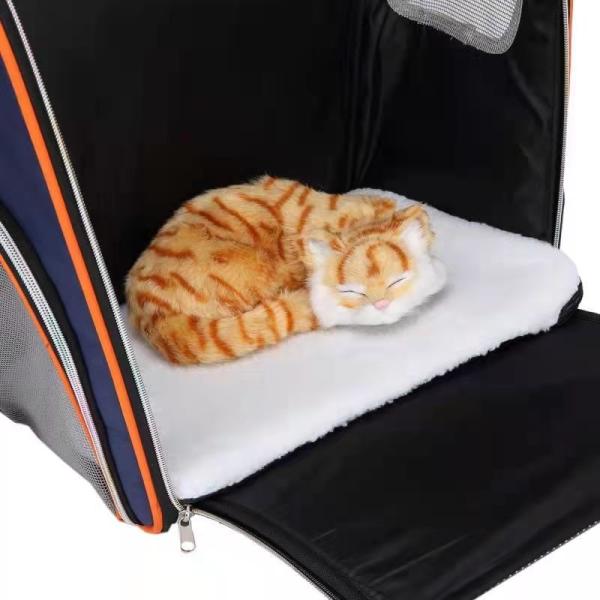 Gaiola macia Cat Transport Bag With Pocket expansível do portador do curso do animal de estimação
