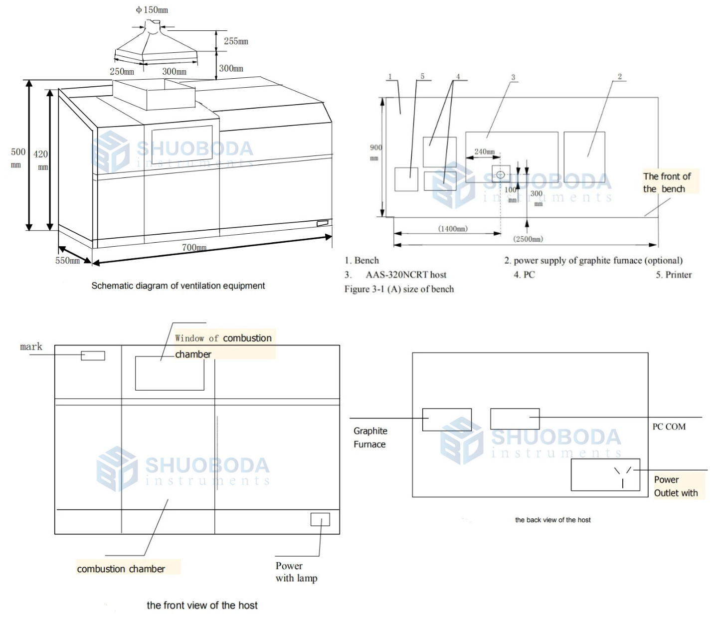 Lab Automatic AAS Atomic Absorption Spectroscopy Absorption Spectrophotometer