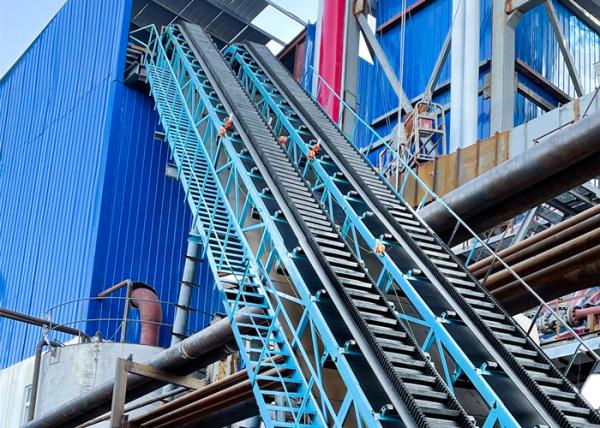 DJB650 Pulley Corrugated Sidewall Conveyor Belt Machine Motorized 0.8m/S