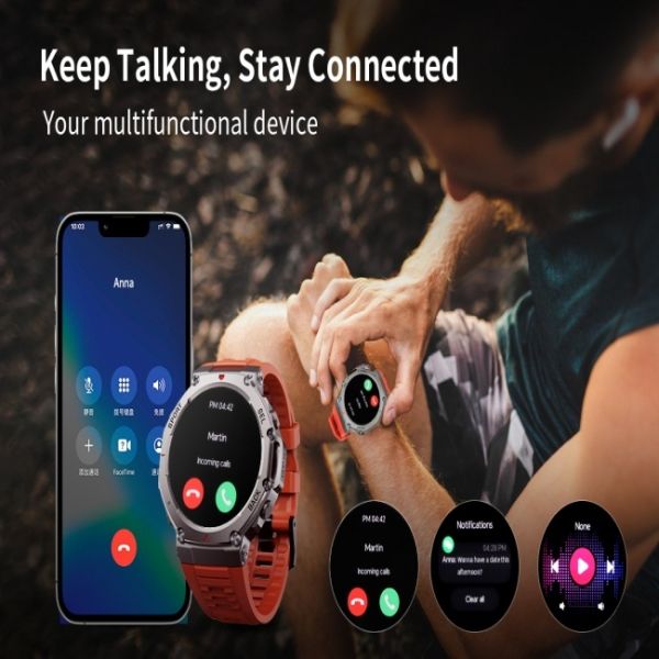 5ATM Waterproof GPS Smart Watch with 1.43-inch AMOLED Display and 170 Sports Modes