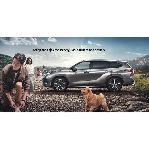 2023 China T-o-y-o-t-a CROWN KLUGER 2.5L HEV Coches 4WD con luz diurna LED y aire acondicionado automático