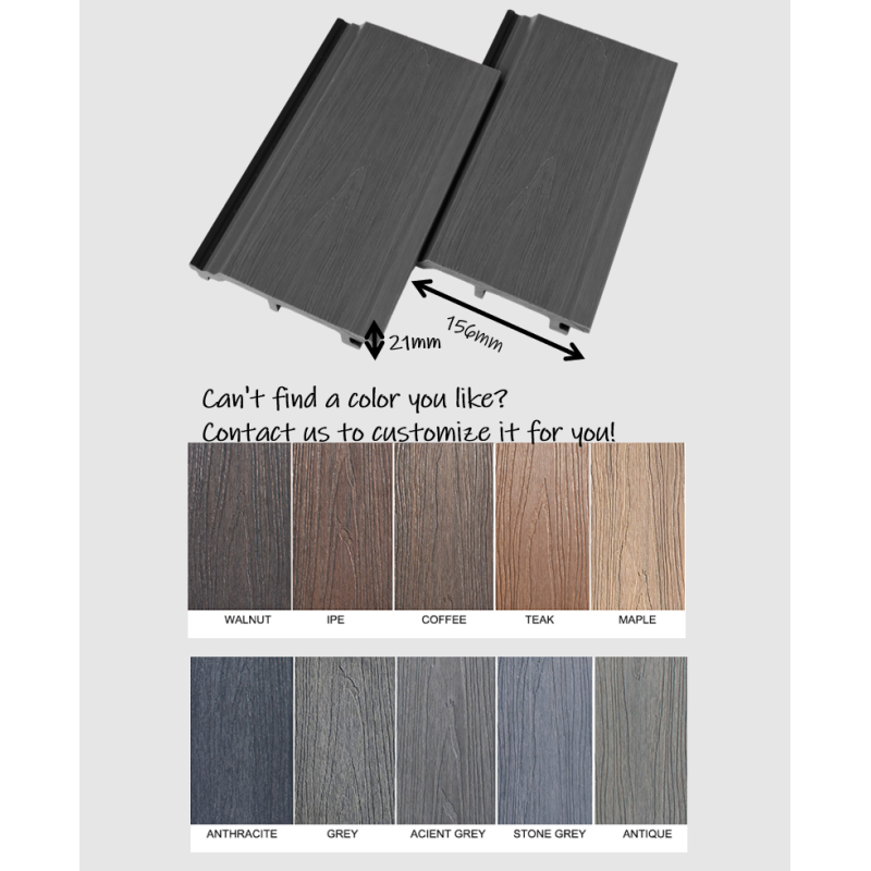 Customizable Colors Outdoor Building Material WPC Wall Panel Cladding