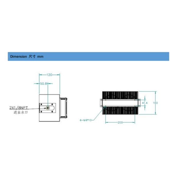 ATL300-24-00-T10 Air To Liquid Thermoelectric Cooler Assembly 300W 24VDC Life Time70000Hours