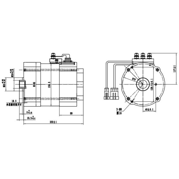 Durable and Long-lasting 2.5kW AC motor for Electric Vintage Car