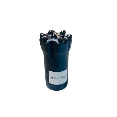R32 57mm Button Bit With Virgin Tungsten Carbide And Precision Thread For Hard Rock Drilling
