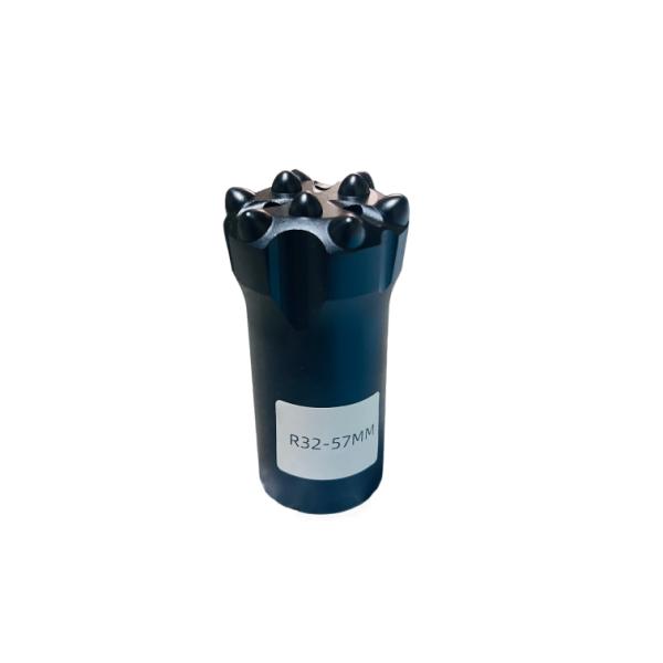 R32 57mm Button Bit Virgin Tungsten Carbide Precision Thread For Hard Rock Drilling