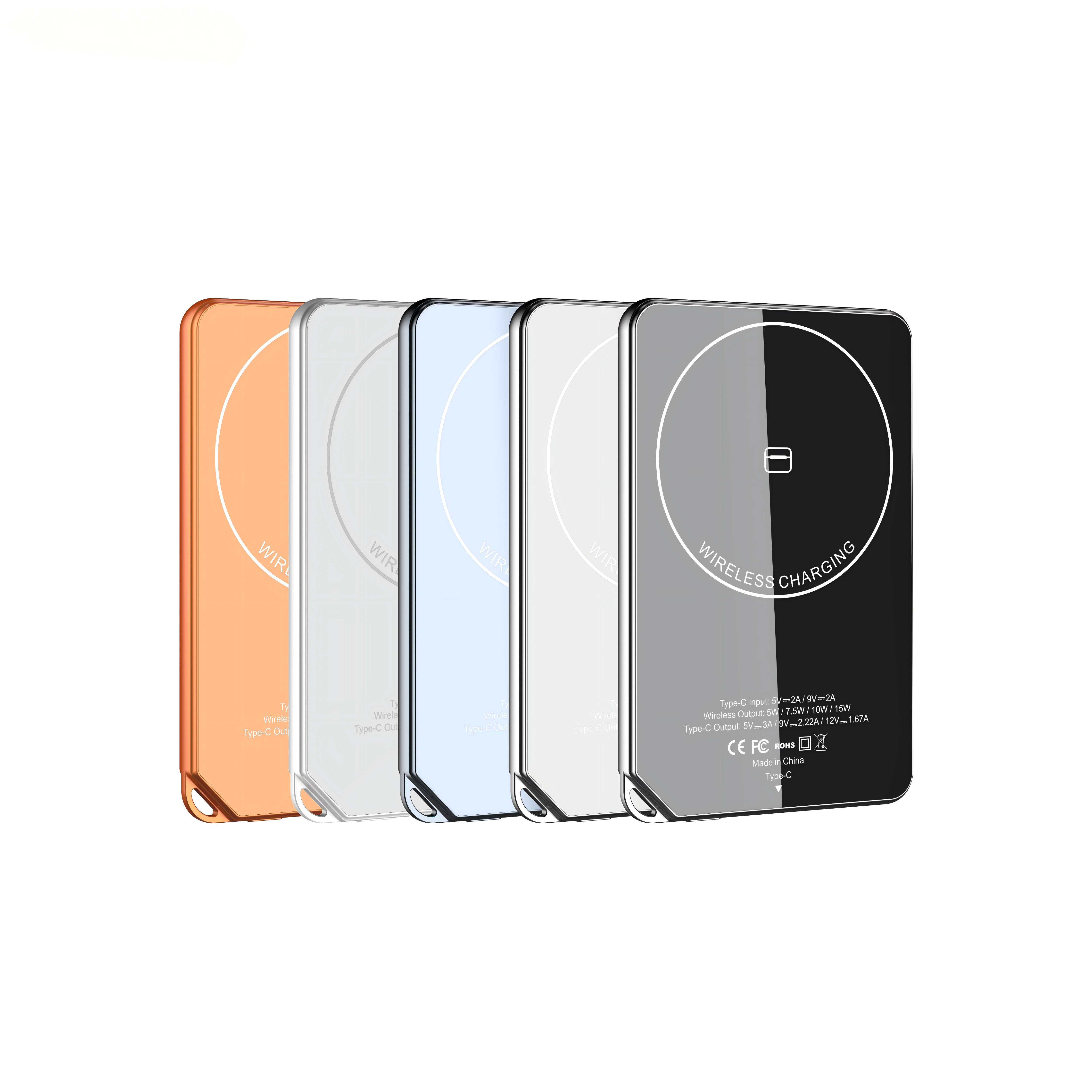 Ultra Thin Wireless Charging Power Banks 7.3mm 5000mah 20W