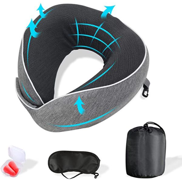 Portable Neck Pillow 2023 Style Memory Foam U-shaped Travel Pillow with Custom Logo