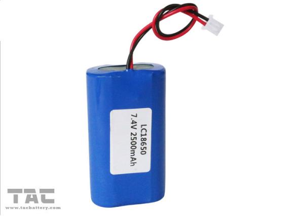 Bateria cilíndrica 7.4V 2600mah do íon do lítio ICR18650 para a iluminação exterior