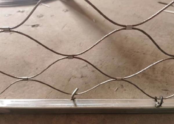 Diameter 3.0mm Balustrade Cable Mesh Fall Prevention Stainless Steel Rope Mesh 7x7