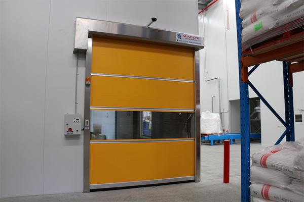 Industrial PVC High Speed Shutter Door Interior 304 Stainless Steel Frame
