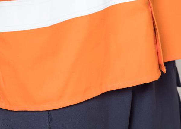 Double Stitching Safety Work Clothes High Visable Orange Jacket Bib Pants Suit