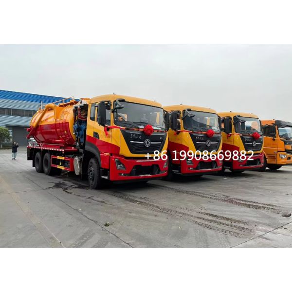 Dongfeng 6x4 conducteur 20000L camion d'aspiration d'eaux usées avec pompe à vide pour aspirer les eaux usées