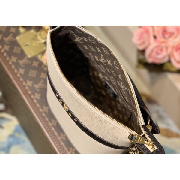 Small Genunie Black Printing Linning 25cm Cowhide Bucket Bag Handhold