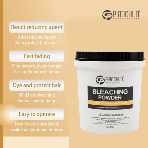 Fabrique certifiée GMP Direct 500g Poudre blanchissante pour cheveux blonds en platine 9+ Lift Anti-poussière Développeur en vrac sans ammoniac