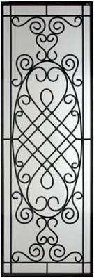 6 X 6MM 32MM Exterior Door Glass And Wrought Iron Glass Inserts
