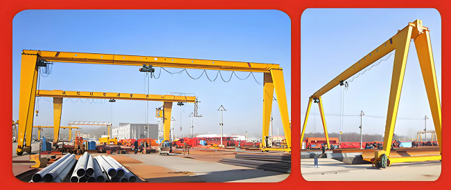 20 Ton Rated Loading Capacity Portable MH Gantry Crane with Height Adjustable Feature and Remote Controller