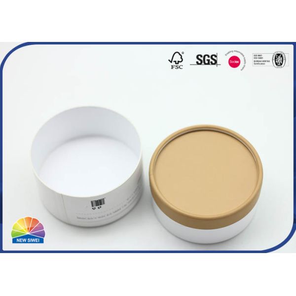 Estampado en caliente de plata de empaquetado impreso 4c modificado para requisitos particulares blanco del tubo del papel revestido