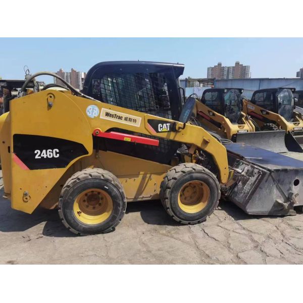 YUNNEI Engine Original Paint Used Caterpillar 246C Wheel Loader in Excellent Condition
