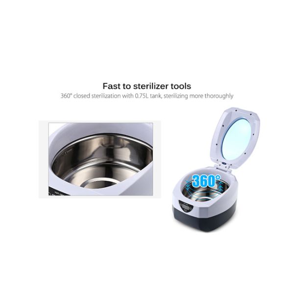 Digital Ultrasonic GT SONIC Cleaner Dental Washer 750ml Tank For Washing CD