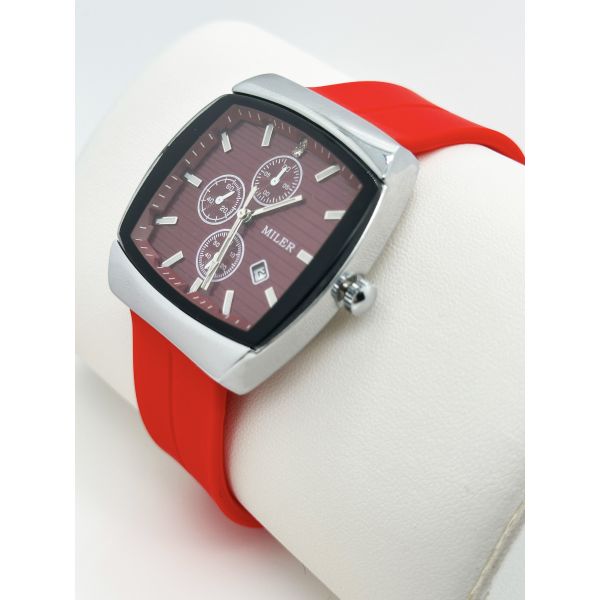 Water Resistant Men's Silicone Watches Quartz Movement Custom Logo