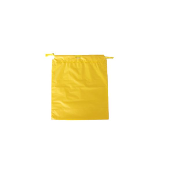 Материал CPE сумки Drawstring продвижения пластиковый устойчивый желтый повторно использованный