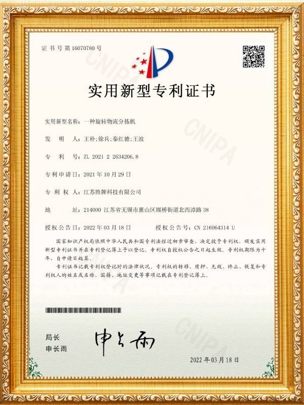 JIANG SU Winroller Technology Co., Ltd. Сертификации