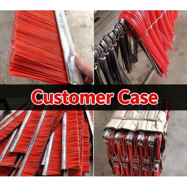 Industry Cleaning Cement Concrete Block Strip Brush PP Plus Steel Wire for Brick Machine