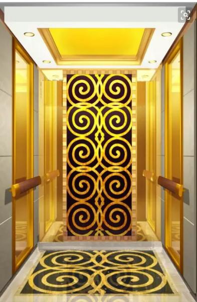 Thickened Gold Elevator Stainless Steel Sheet Door Fireproof Durable