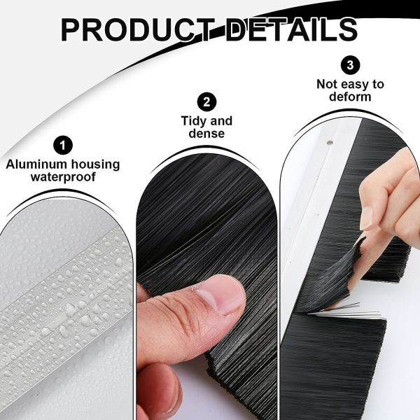 5-1000mm Nylon Brush Seal Door Bottom Brush Strip OEM ODM