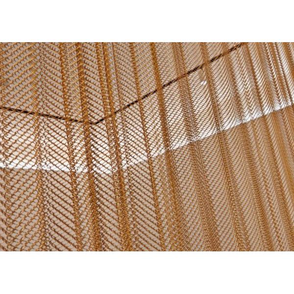 Titanize Coated Decorative Wire Mesh with Diamond Height 3-20mm and Wire Diameter 0.5-2mm