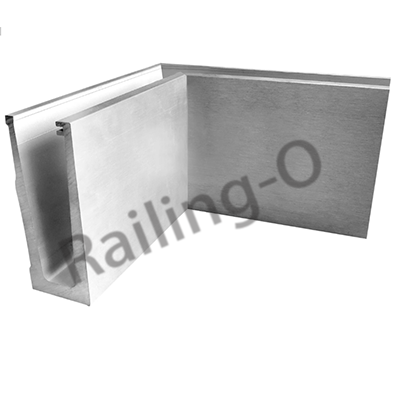 Ground Corner Bracket 200×200 Inner Outer H75 Leg125 AISI304 316 Satin/Mirror AC001