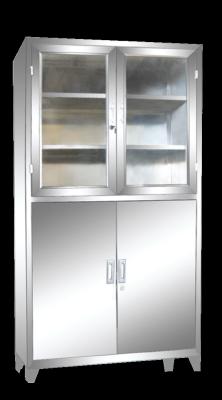 Economic Medical Storage Cabinets Glass Doors Corrosion Resistance
