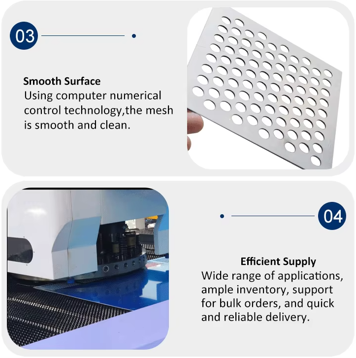 304 Stainless Steel Metal Punch Plate 3mm 4mm 5mm Perforated Sheet Metal