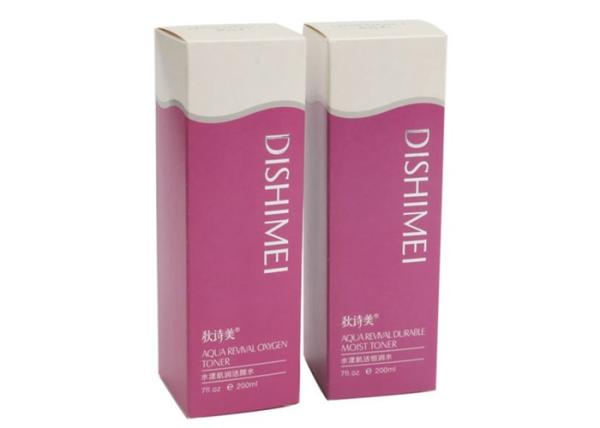 Recyclable 375gsm  Cosmetic Paper Packaging Flat Pack Box Tuck Top Custom Printed