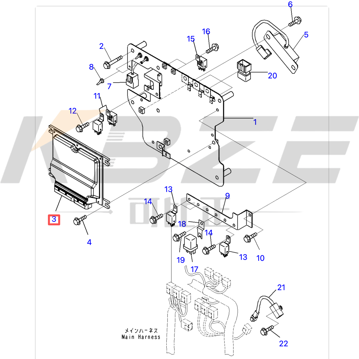 KBZE 7835-45-4001 7835454001 KOMATSU HYDRAULIC PUMP CONTROLLER FOR PC200-8M0