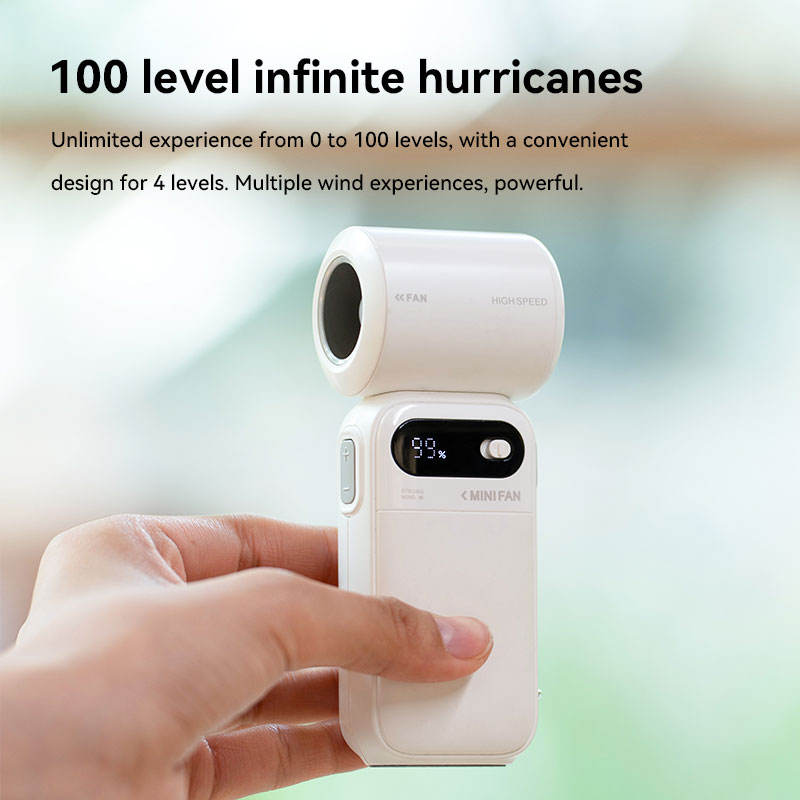 High-Speed Digital Display Mini Handheld Air Cooler Fan Portable & Wearable 3600mAh Smart Rechargeable for Home Use