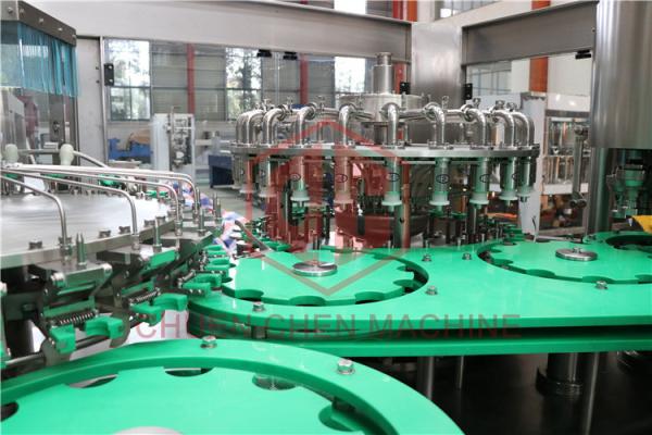 Monoblock Glass Bottle Filling Line 3 In 1 Juice Rinsing Filling Sealing Machine