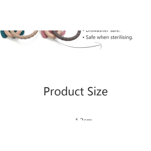 Food Grade Elephant Silicone Beech Wooden Teething Toys For Young Babies