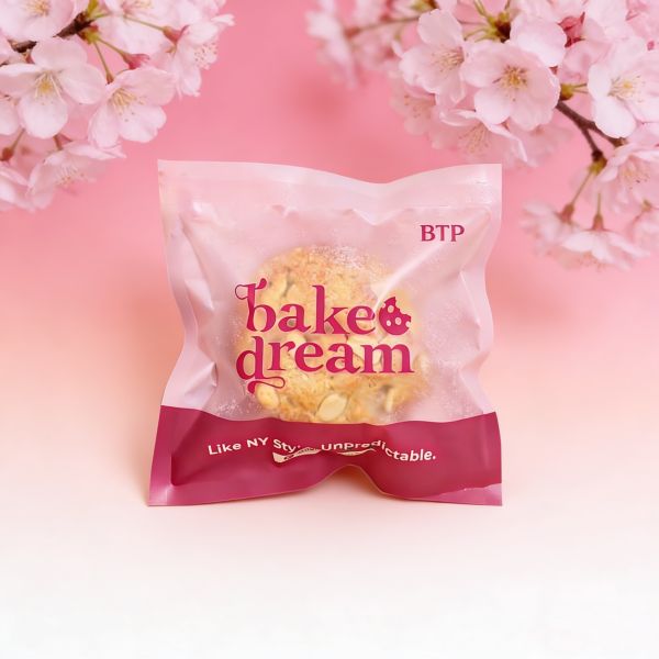 MOQ 100pcs Custom Cookies Packaging Bags with Heat Seal Top Snack Packaging Pouch with Logo Food Grade Plastic Bag