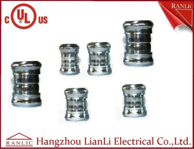 3 4 UL alistado, branco azul do acoplamento da compressão do aço EMT Conduit Fittings Galvanized