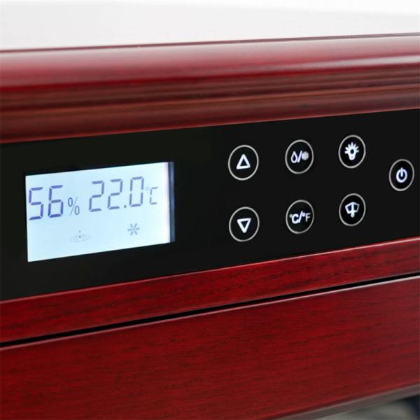 Automatic Humidification Red Solid Wood Electric Cigar Cooler Humidor With Lock