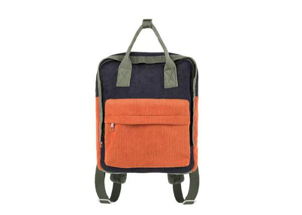 Eco-Friendly Customized Corduroy School Bag Cotton Backpack For Kids