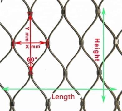 304/316 Stainless Steel Rope Mesh Safety For Monuments