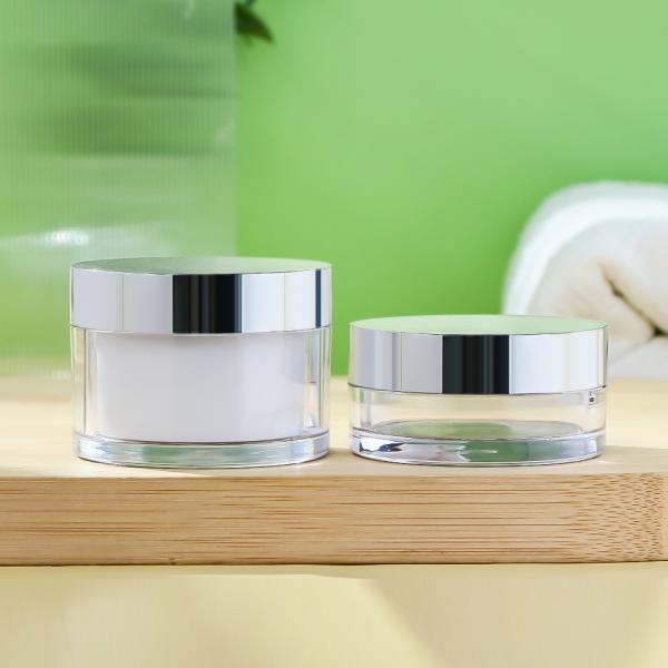 Jar de crema cosmética de plástico de 50 ml con tapa de tornillo