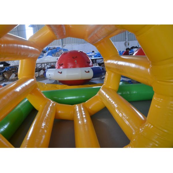 0.9mm PVC tarpaulin Inflatable Rolling Ball Water Wheel Roller With 6 Years Warranty