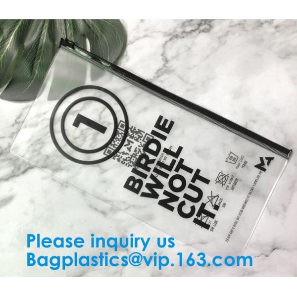 Sinicline Nice Pvc Eva Slider Zipper String Biodegradable T-Shirt Packaging Plastic Bag With Logos Custom Logo Printed