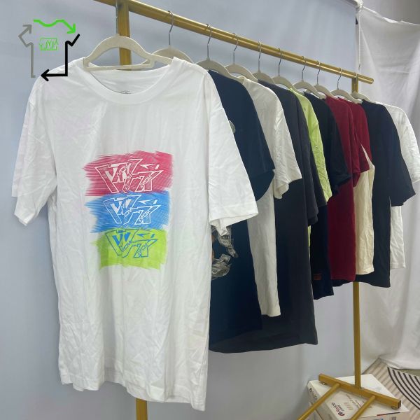 95% Clean Used Short Sleeve Women Men 2nd Hand Casual T Shirt A Grade