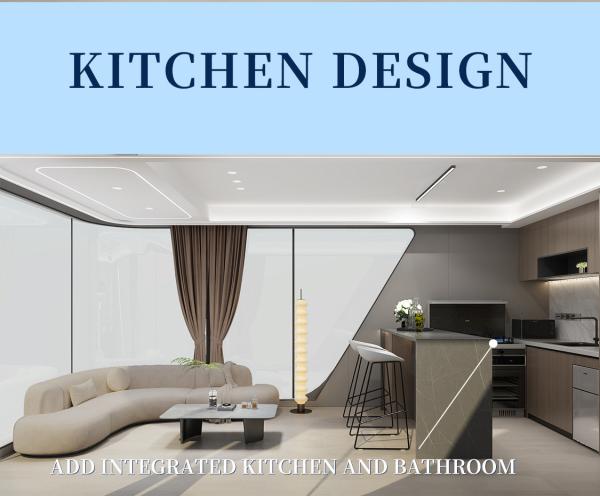Mobile Luxury Modern Big Capsule House With Kitchen Factory Wholesale